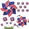20pcs Fourth of July Pinwheels,Red White and Blue 4th of July Decorations American Flag Pinwheel